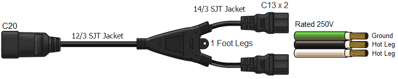 c20 to c13 splitter cords